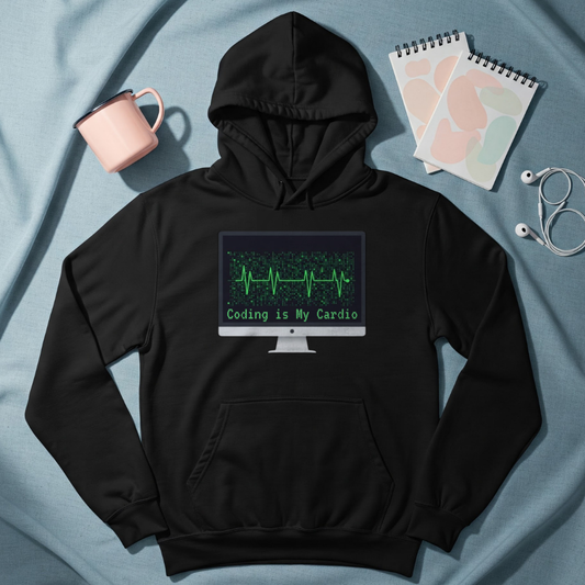 Graphic hoodies - "Coding Is My Cardio" - Graphic clothes