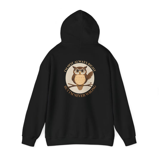 Graphic hoodies - "I'm Not Always Right, But I'm Never Wrong" - Graphic clothes